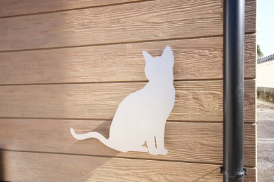 ネコのシルエットのポーチライト
