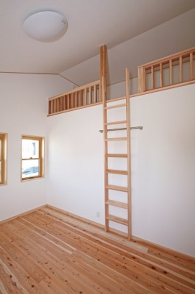 子供部屋にはワクワク楽しいロフトを設置。