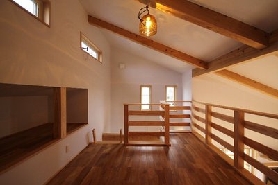 2階ロフト。子供達の楽しい遊び場になりそうな空間に仕上がりました。 2階ロフト。子供達の楽しい遊び場になりそうな空間に仕上がりました。