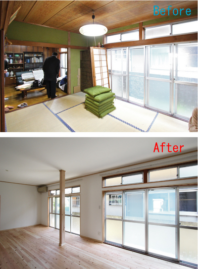 壁をなくし、広々としたスペース。