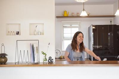 家族みんなの様子がわかる対面式キッチン。 家族みんなの様子がわかる対面式キッチン。