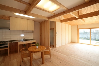 奥様こだわりの造作キッチンは使いやすくシンプルに。あえて対面ではなくI型のキッチンに。 奥様こだわりの造作キッチンは使いやすくシンプルに。あえて対面ではなくI型のキッチンに。