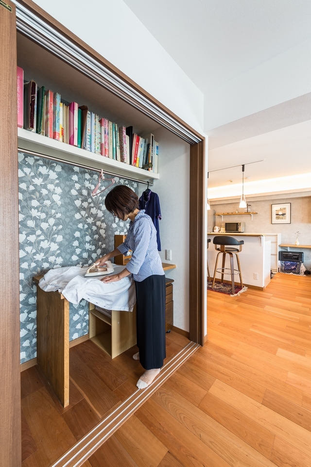 押入れを利用したスペース。お子さんが成長したらクローゼットとして利用