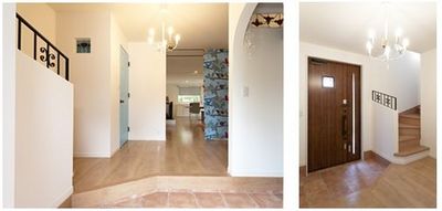 　今までの暗い廊下を解体して、リビングに取り入れています。 
仕切りに、季節ごとにスクリーンを変えて楽しまれます。